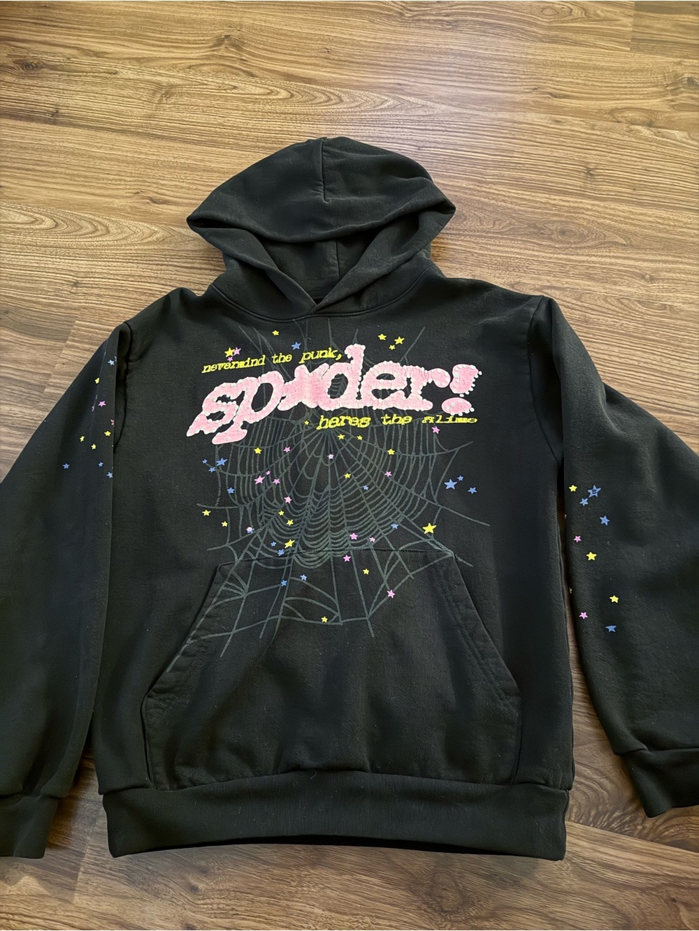 Black Fuzzy Pullover Hoodie - Medium